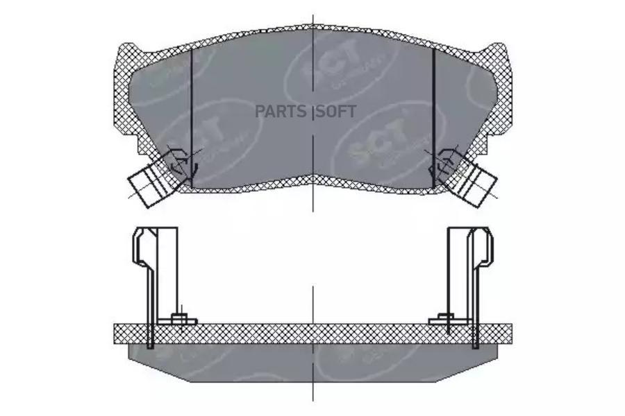 Комплект тормозных колодок | перед | SCT GERMANY SP135PR