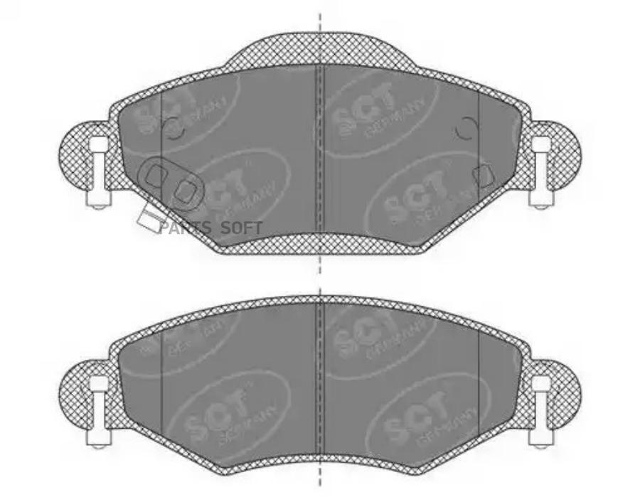 Комплект тормозных колодок SCT GERMANY SP499PR