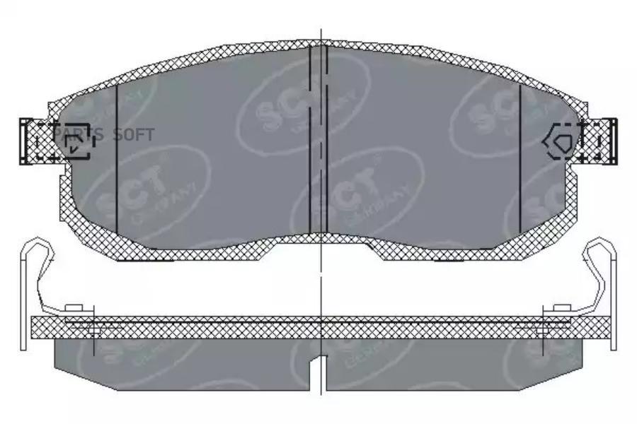Комплект тормозных колодок SCT GERMANY SP153PR