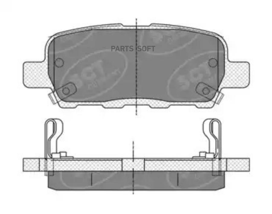КОЛОДКИ ТОРМОЗНЫЕ ДИСКОВЫЕ ЗАДНИЕ НИССАН КАШКАЙ 0 SCT GERMANY SP339PR