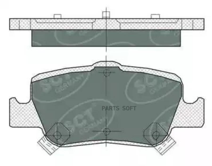 КОЛОДКИ ТОРМОЗНЫЕ ДИСКОВЫЕ ЗАДНИЕ ТОЙОТА АУРИС 07 SCT GERMANY SP382PR