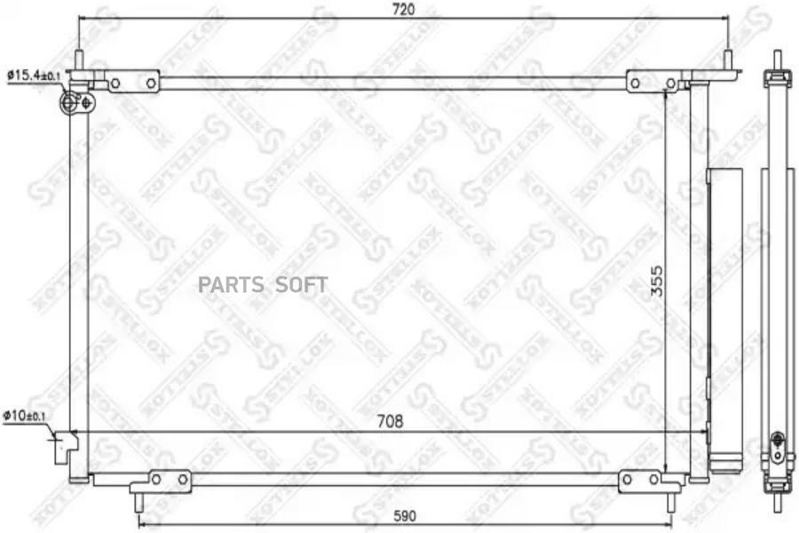 10-45096-Sx_=Ns94772=Ava Hd5201 [80101Scaa01] Радиатор Конд Honda Cr- STELLOX 1045096SX