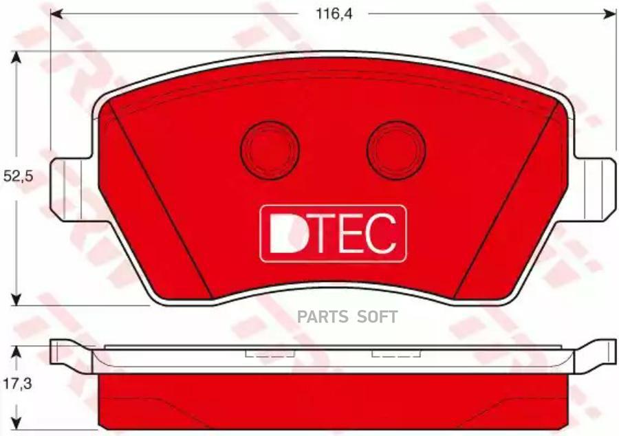 КОЛОДКИ ТОРМПЕРКЕРАМ NOTE/MICRAK12/DUSTER TRW GDB3332DTE