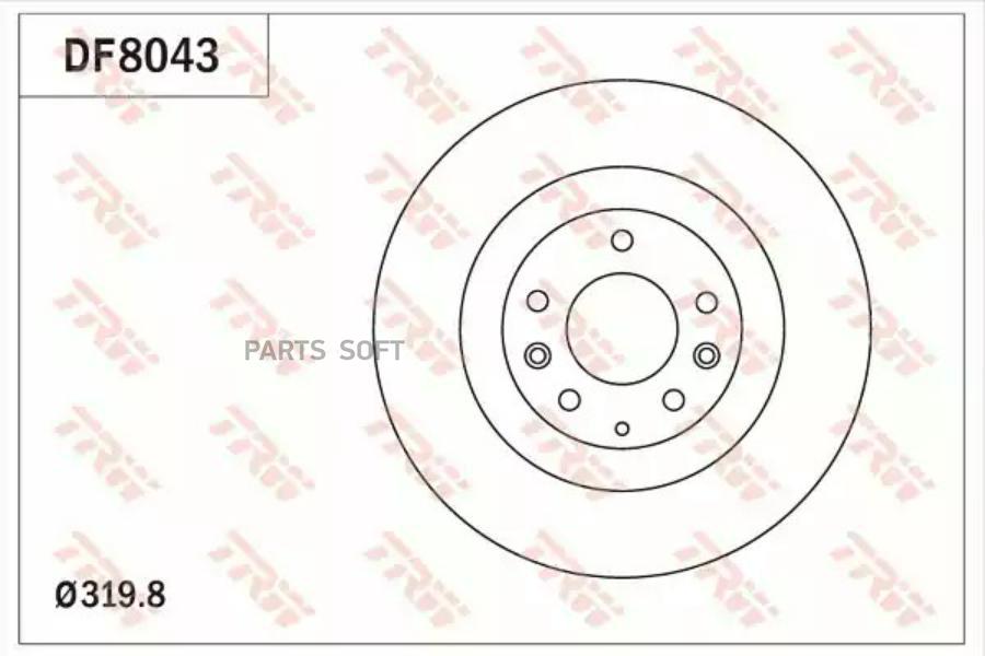 Диск тормозной | перед | TRW DF8043
