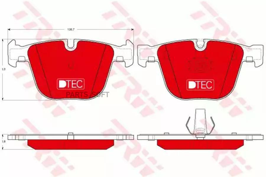 K олодки Тормзад TRW арт GDB1502DTE TRW GDB1502DTE