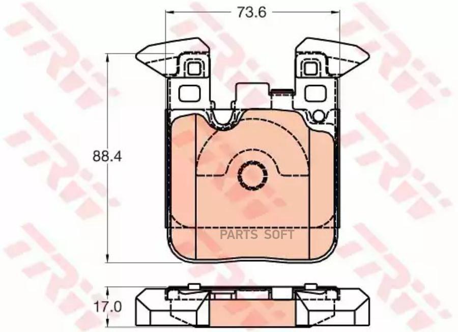 Колодки Тормзад Bmw F20f30 TRW арт GDB2028 TRW GDB2028