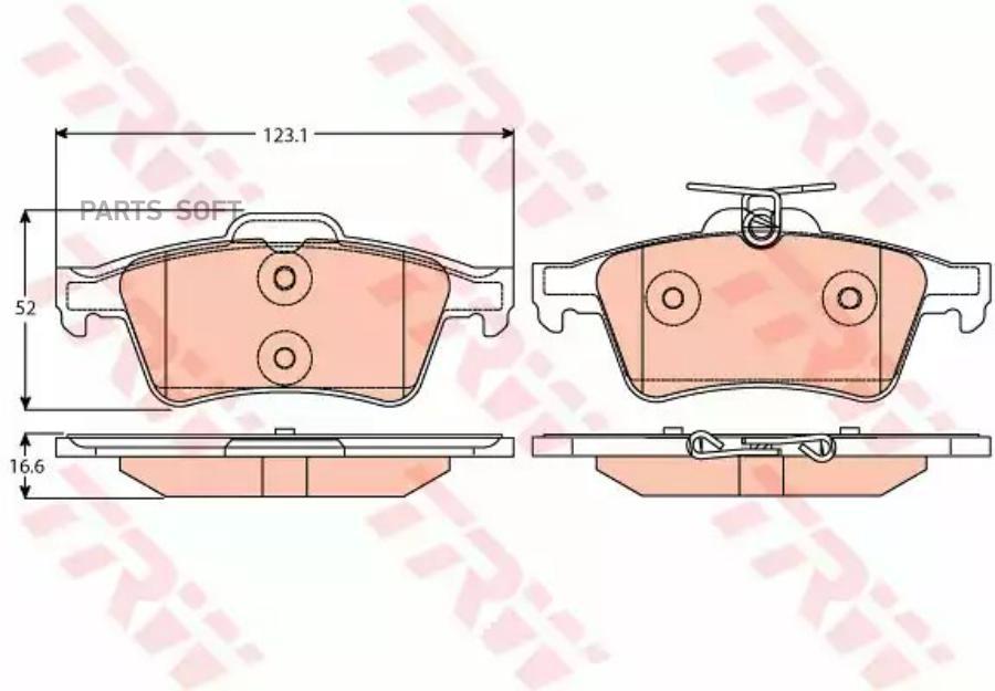 КОЛОДКИ ТОРМ ДИСК К-Т TRW GDB2086