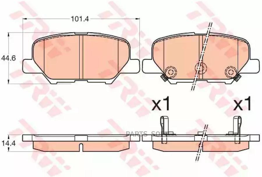 Колодки Задние Mazda 6 (Gj Gh) Mitsubishi Outlander Iii Gdb3583 TRW TRW GDB3583