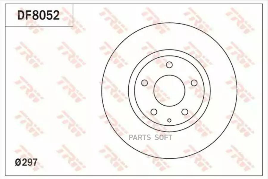 Df8052_ диск Тормозной Передний Mazda 6/Cx-5 20/22D 11  TRW арт D TRW DF8052