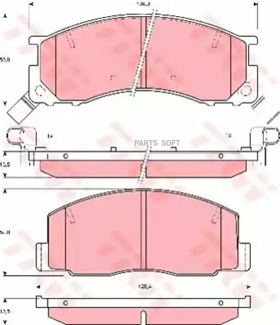 GDB3086 колодки TRW=ZF Russia(02102) TRW GDB3086