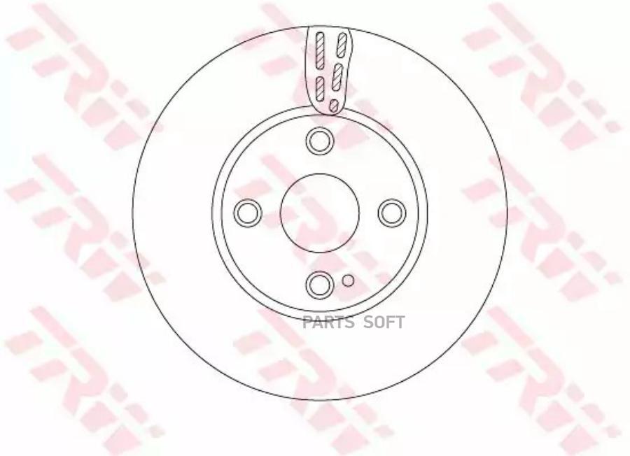 Диск тормозной передний MAZDA 2 2014- 15 TRW DF6793