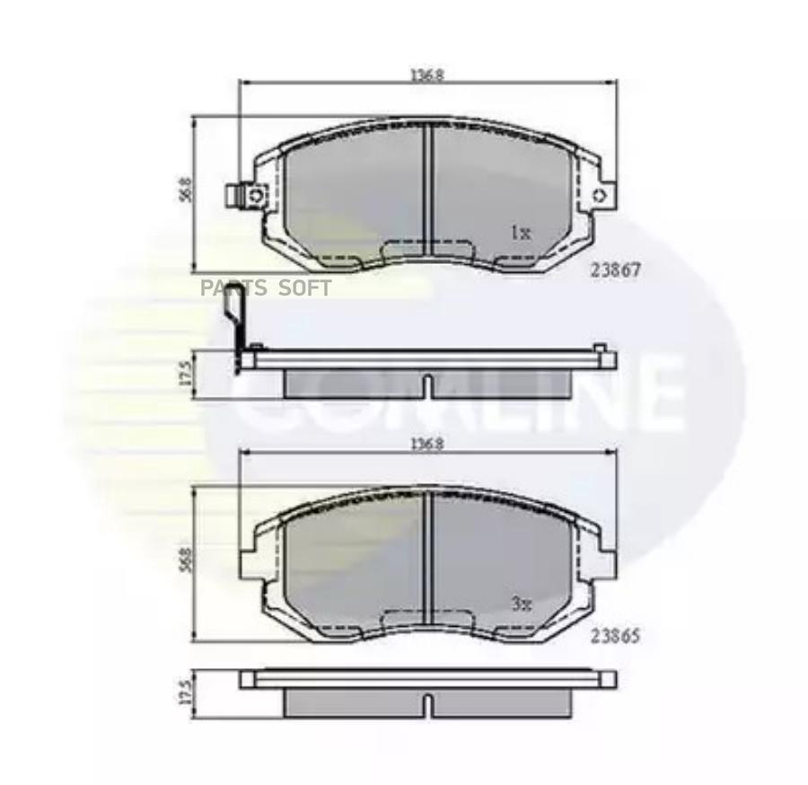 Колодки тормозные дисковые COMLINE CBP31208