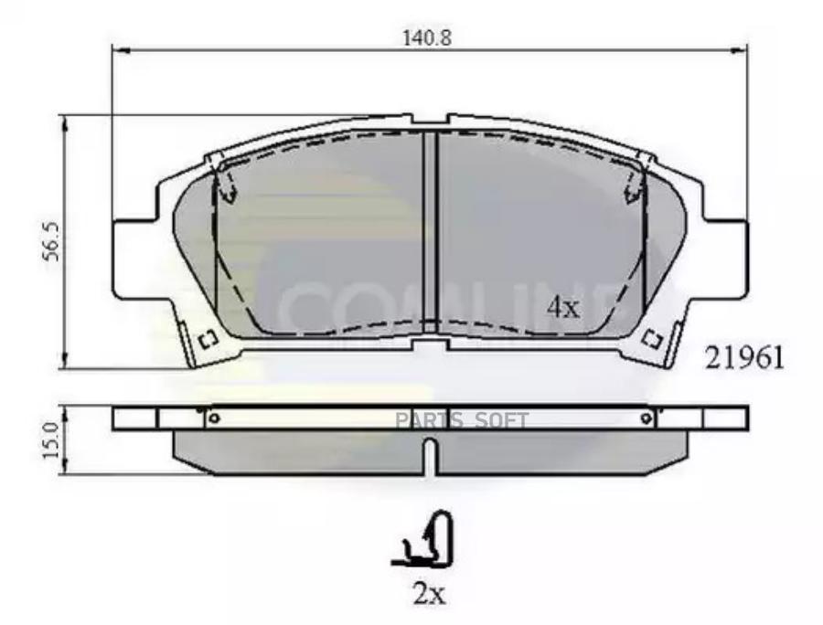 ТОРМОЗНЫЕ КОЛОДКИ ПЕРЕД TOYOTA AVENSIS/CARINA 16- COMLINE CBP3713