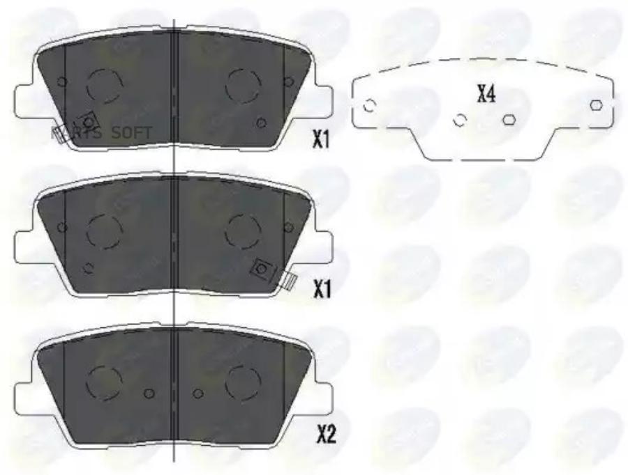 КОЛОДКИ ЗАД HYU GENESIS 20/38 08-/SANTA FE/KIA S COMLINE CBP36009