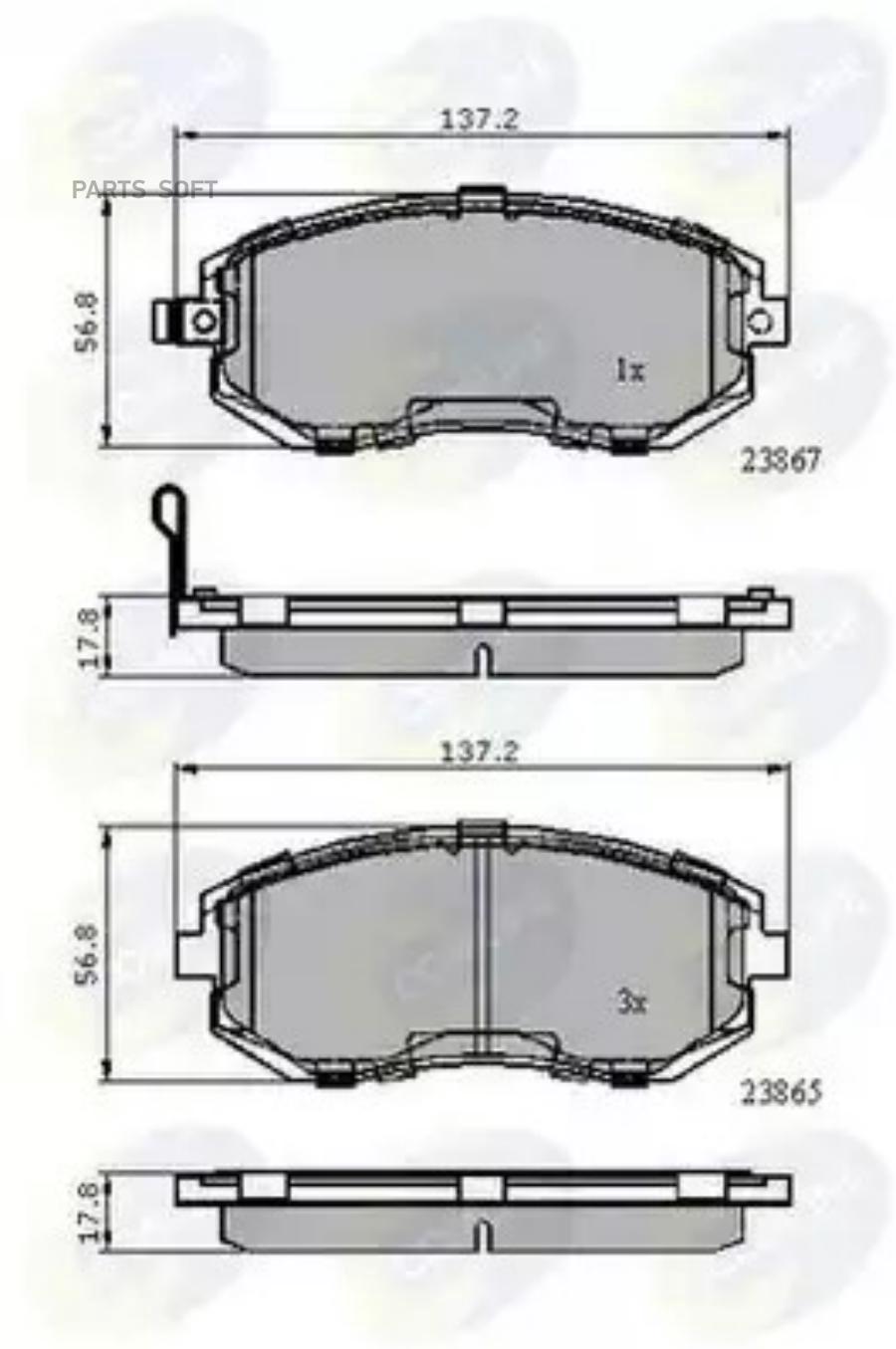 Колодки тормозные дисковые COMLINE CBP31760