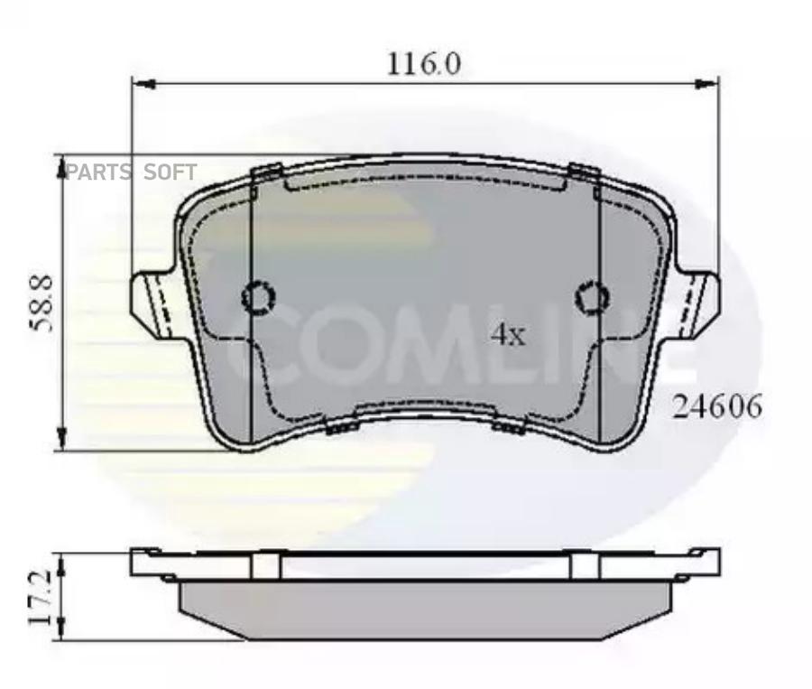 КОЛОДКИ ЗАД AUDI A4/A5/Q5 18TFSI/20TDI/27TDI/3 COMLINE CBP01709