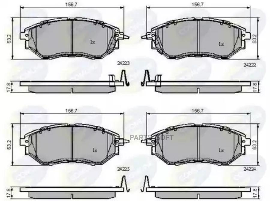 ТОРМОЗНЫЕ КОЛОДКИ ПЕРЕДН SUBARU LEGSCY/TRIBECA/AUT COMLINE CBP31762