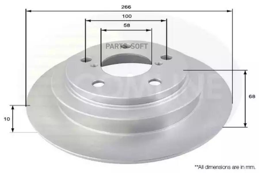 ДИСК ТОРМ SUB FORESTER 20/25 97-/IMPREZA 16/18 COMLINE ADC0809