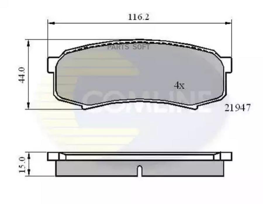 Комплект дисковых тормозных колодок COMLINE CBP0404