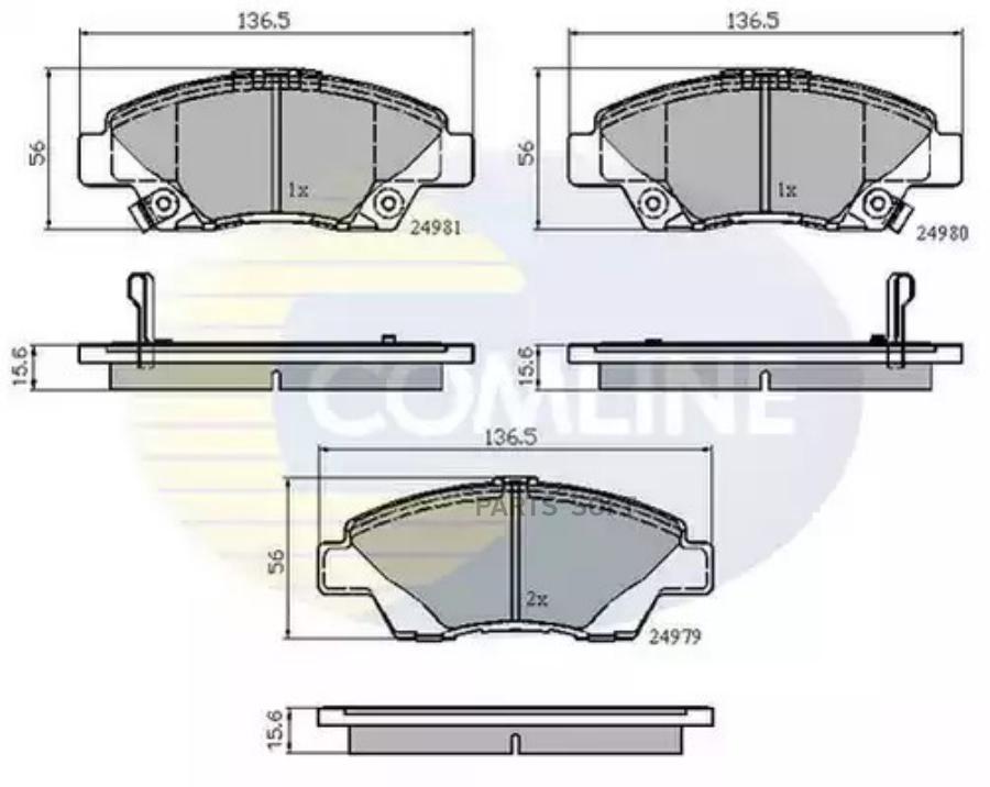 Комплект дисковых тормозных колодок COMLINE CBP32036