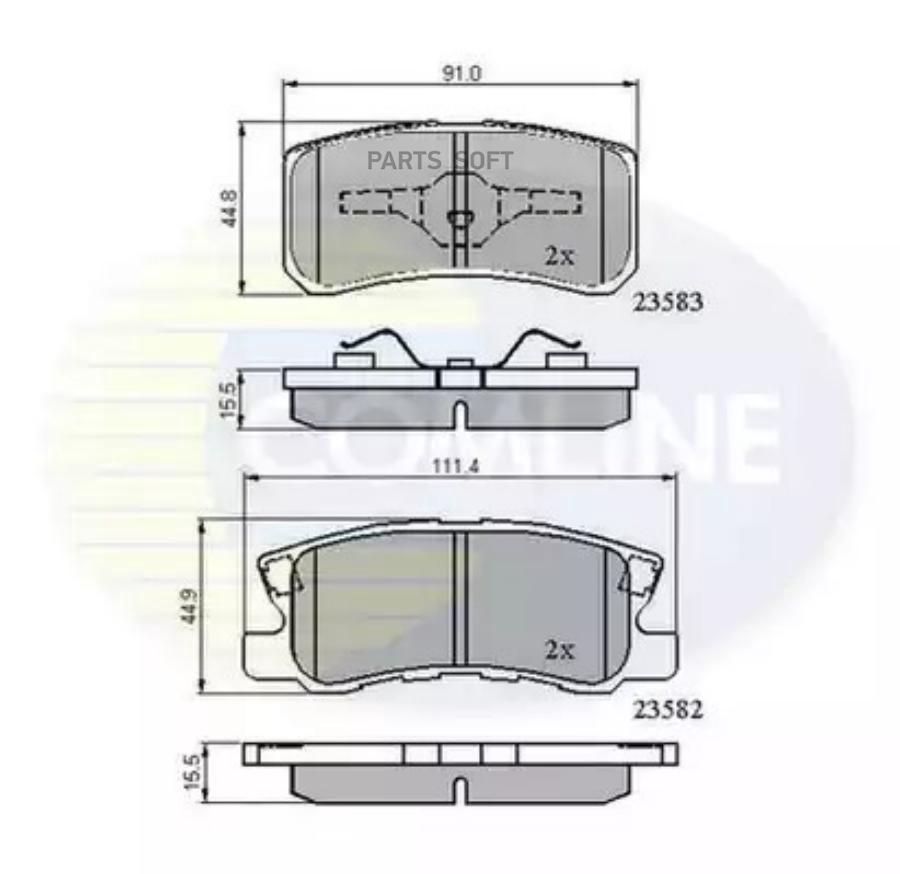 Колодки тормозные дисковые COMLINE CBP0905