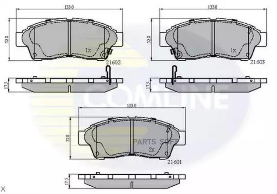 ТОРМОЗНЫЕ КОЛОДКИ COMLINE CBP3260