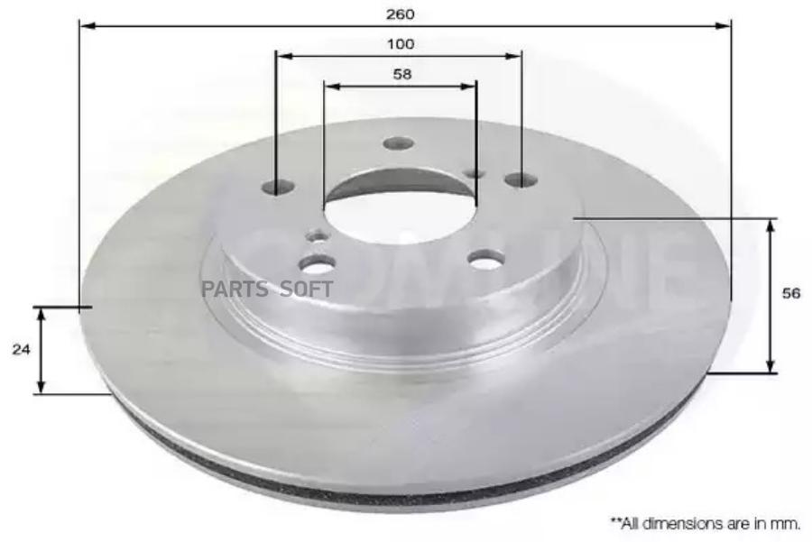 ДИСК ТОРМ SUB IMPREZA 92-/LEGACY I 89-94/LEGACY II COMLINE ADC0802V