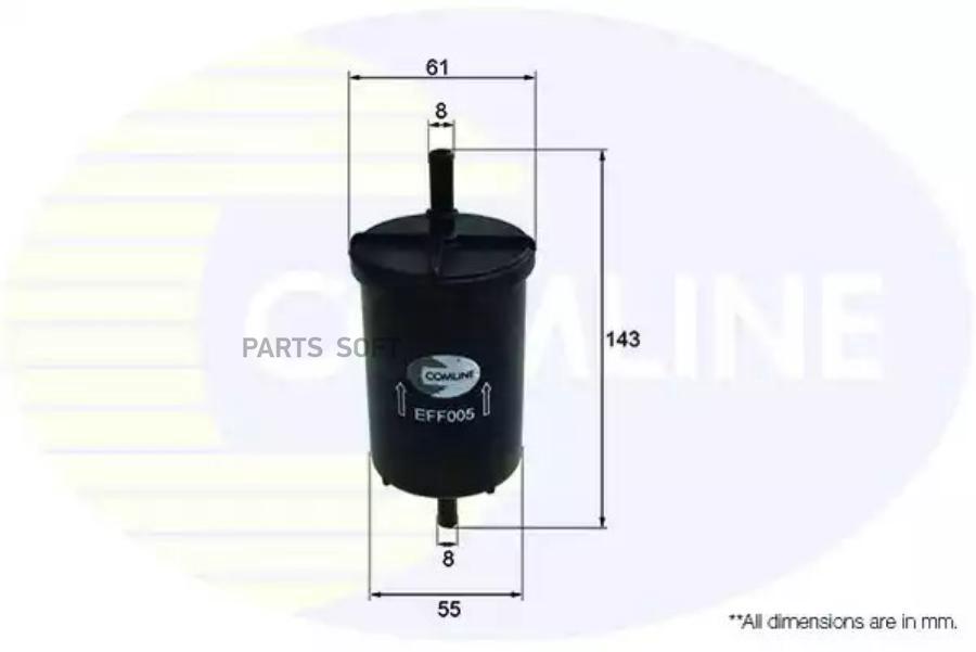 ФИЛЬТР ТОПЛ PGT/REN/CIT 10-30 88- COMLINE EFF005