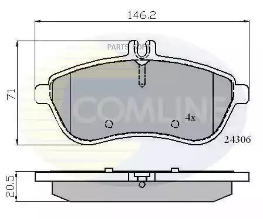 ТОРМОЗНЫЕ КОЛОДКИ ПЕРЕД MB W204/S204/R172 07- COMLINE CBP01786