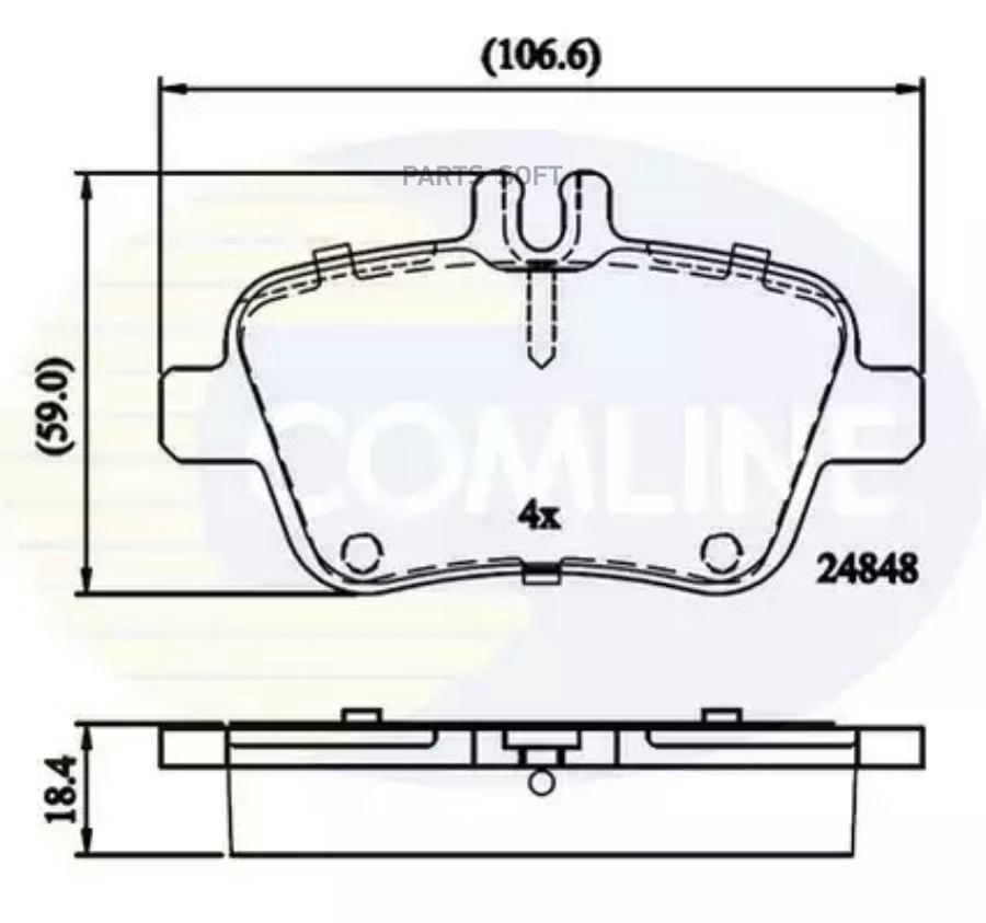 Колодки Зад Mer W169 04-W176 12-W246x156 1820Cdi 11-Slk (R172) 2002 COMLINE CBP02209