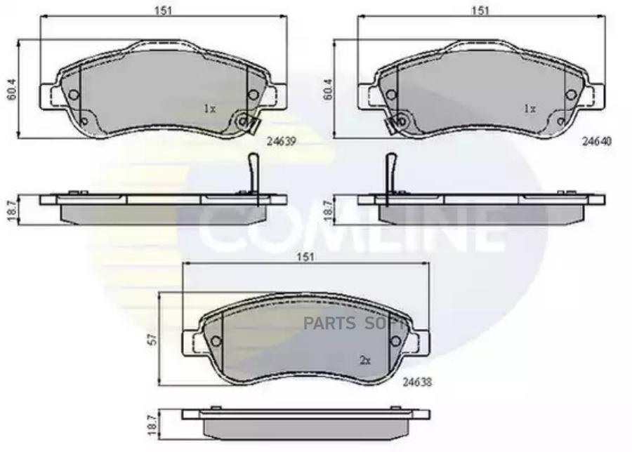 ТОРМОЗНЫЕ КОЛОДКИ ПЕРЕД HONDA CRV III 07- COMLINE CBP31705