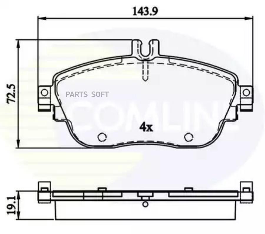 КОЛОДКИ ПЕР MER W246/W176/X156/C117 18-25/18CDI COMLINE CBP32208