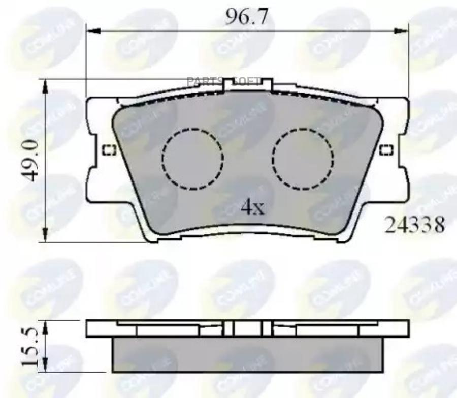 ТОРМОЗНЫЕ КОЛОДКИ ЗАД TOYOTA RAV 4 20/22 06- COMLINE CBP01581