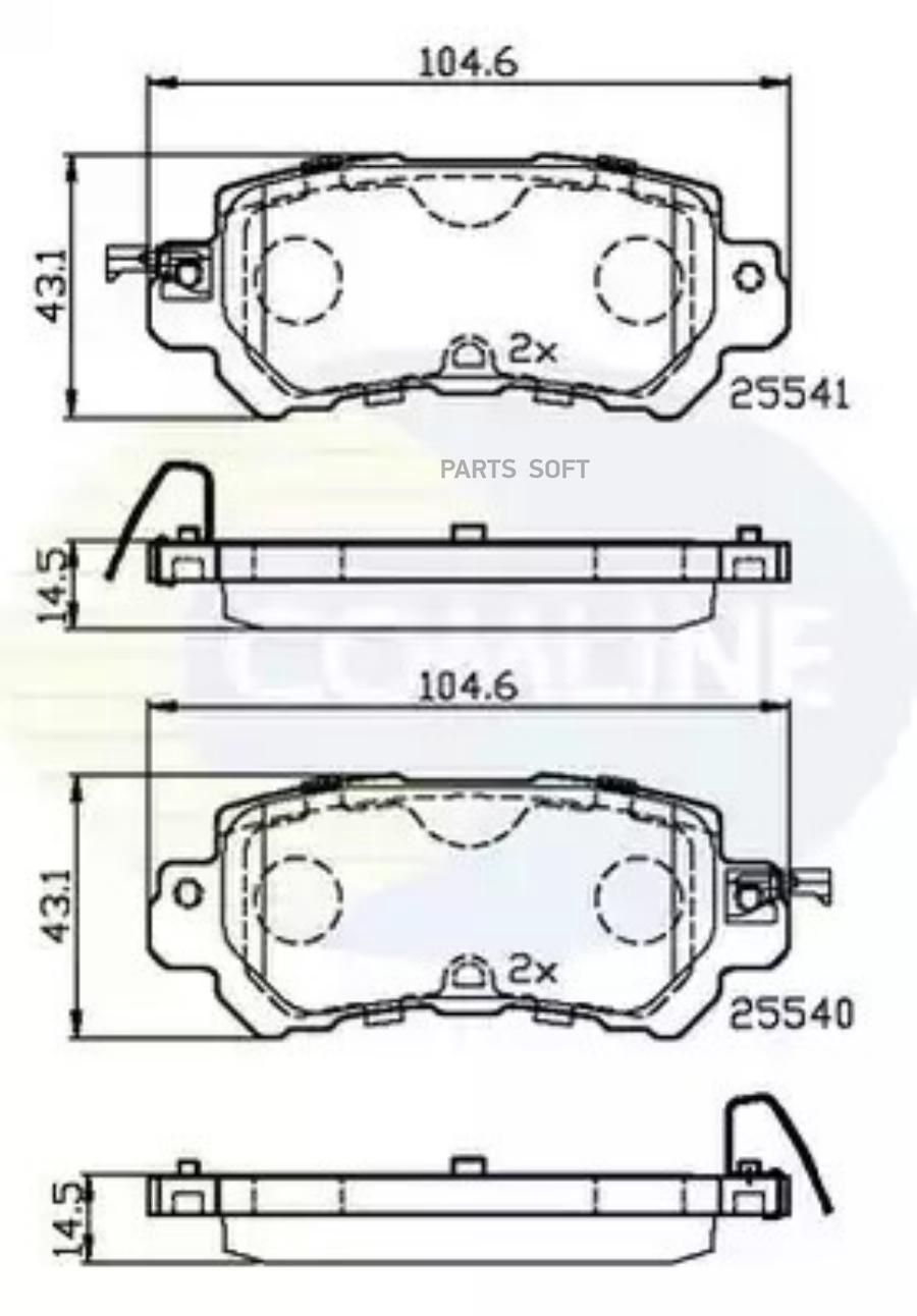 КОЛОДКИ ЗАД MAZ CX5 20/22D 11- COMLINE CBP32241