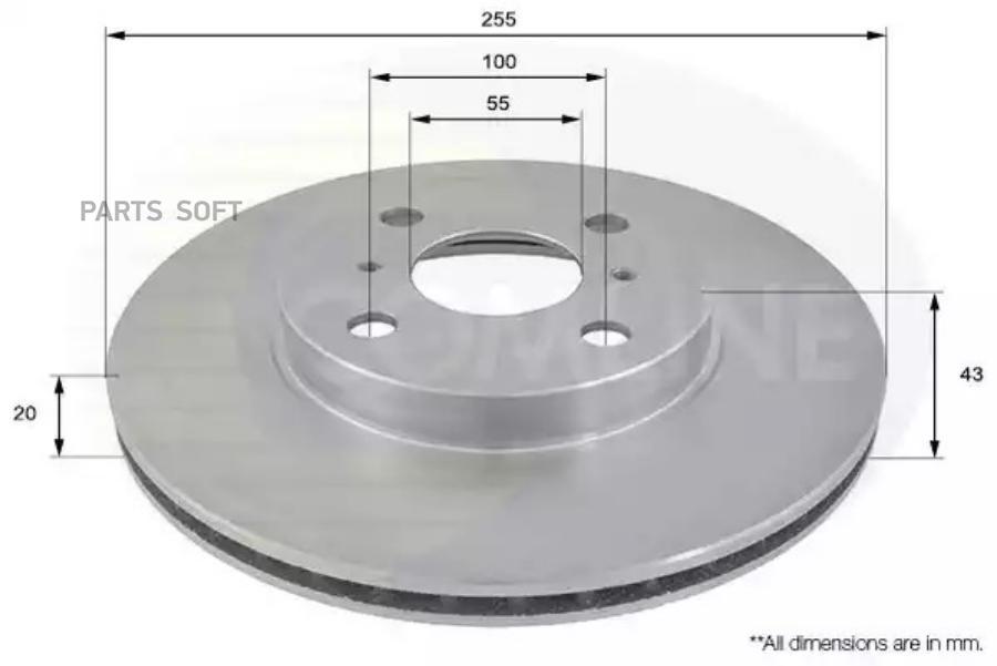 TOY YARIS/MR2 99- 255X20 COMLINE ADC0194V