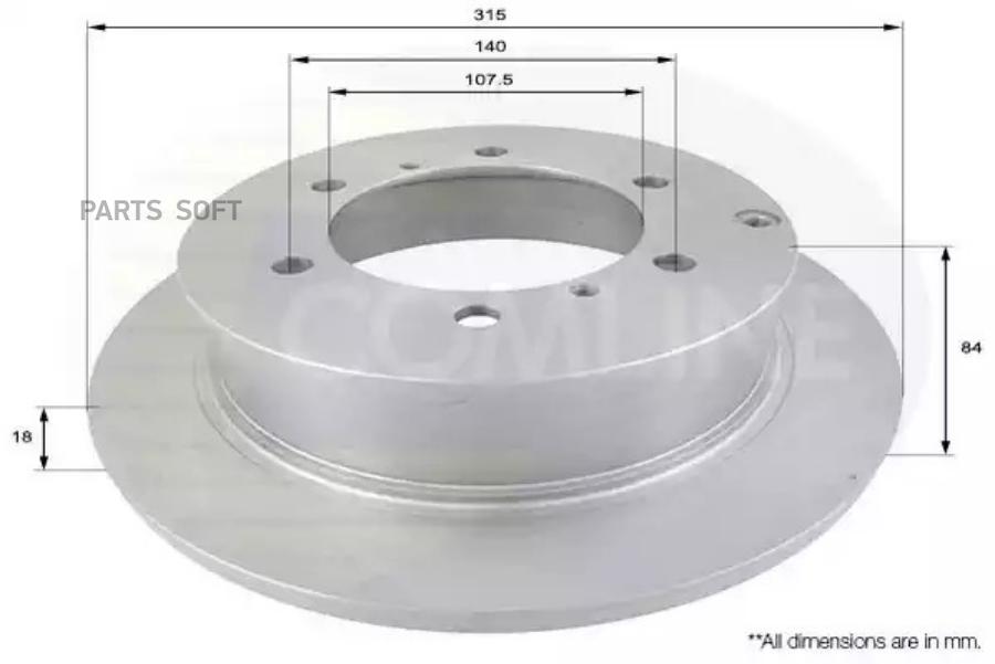 Диск тормозной COMLINE ADC0327