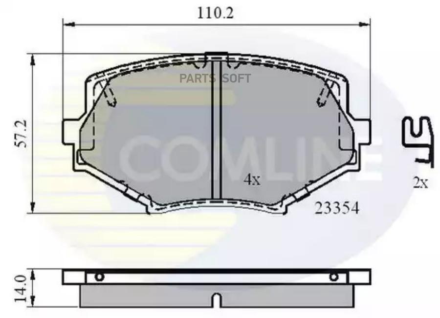 Колодки тормозные дисковые передние комплект COMLINE CBP3820