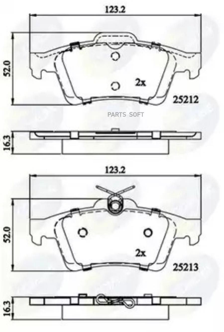 ТОРМОЗНЫЕ КОЛОДКИ ЗАДНИЕ FORD/OPEL/RENAULT/SAAB FO COMLINE CBP01629