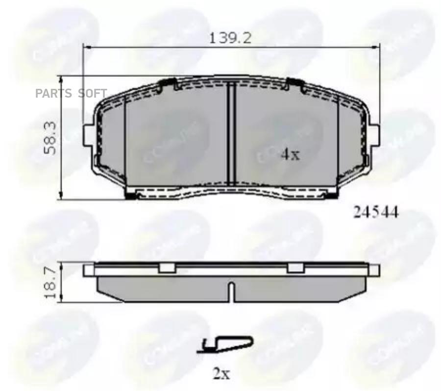 ТОРМОЗНЫЕ КОЛОДКИ ПЕРЕД MAZDA CX-7 06- COMLINE CBP31724