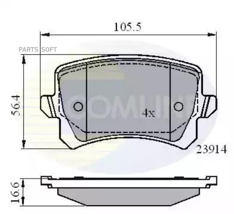 КОЛОДКИ ЗАД VW PASSAT/TIGUAN 14-36/16-20TDI 05 COMLINE CBP01712