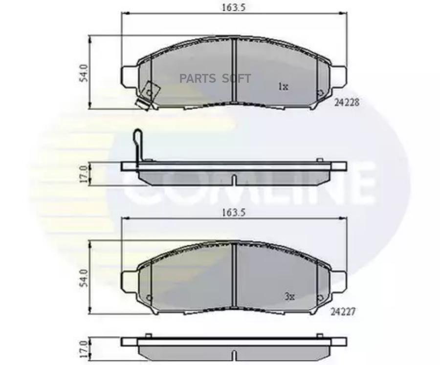 ТОРМОЗНЫЕ КОЛОДКИ ПЕРЕД NISSAN NAVARA/PATHFINDER 2 COMLINE CBP31520