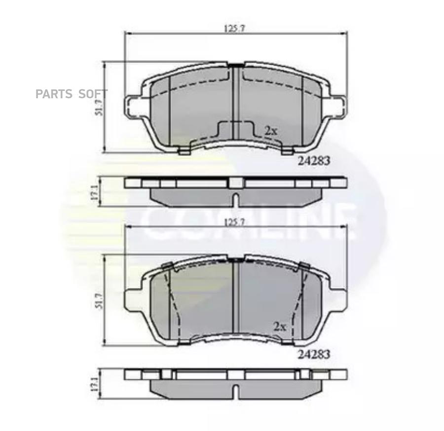 КОЛОДКИ ПЕР DAI SIRION 13 05- 254MM BRAKE DISC COMLINE CBP01618