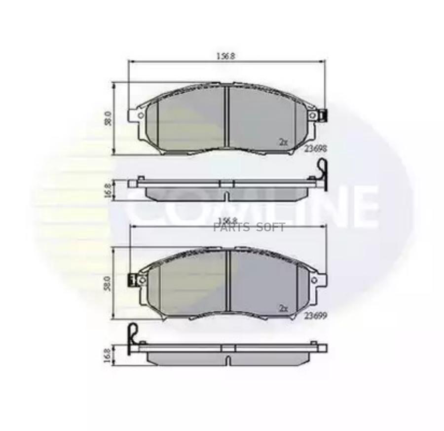 ТОРМОЗНЫЕ КОЛОДКИ ПЕРЕД NISSAN NAVARA/PATHFINDER/R COMLINE CBP31524