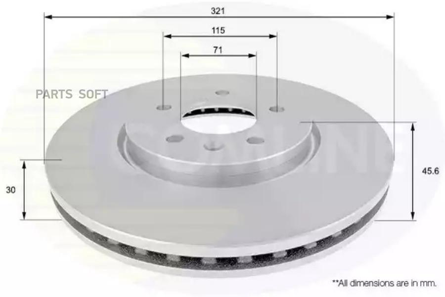 OPL ASTRA J/GTC/ZAFIRA C/CASCADA 09- 321X30 COMLINE ADC1159V