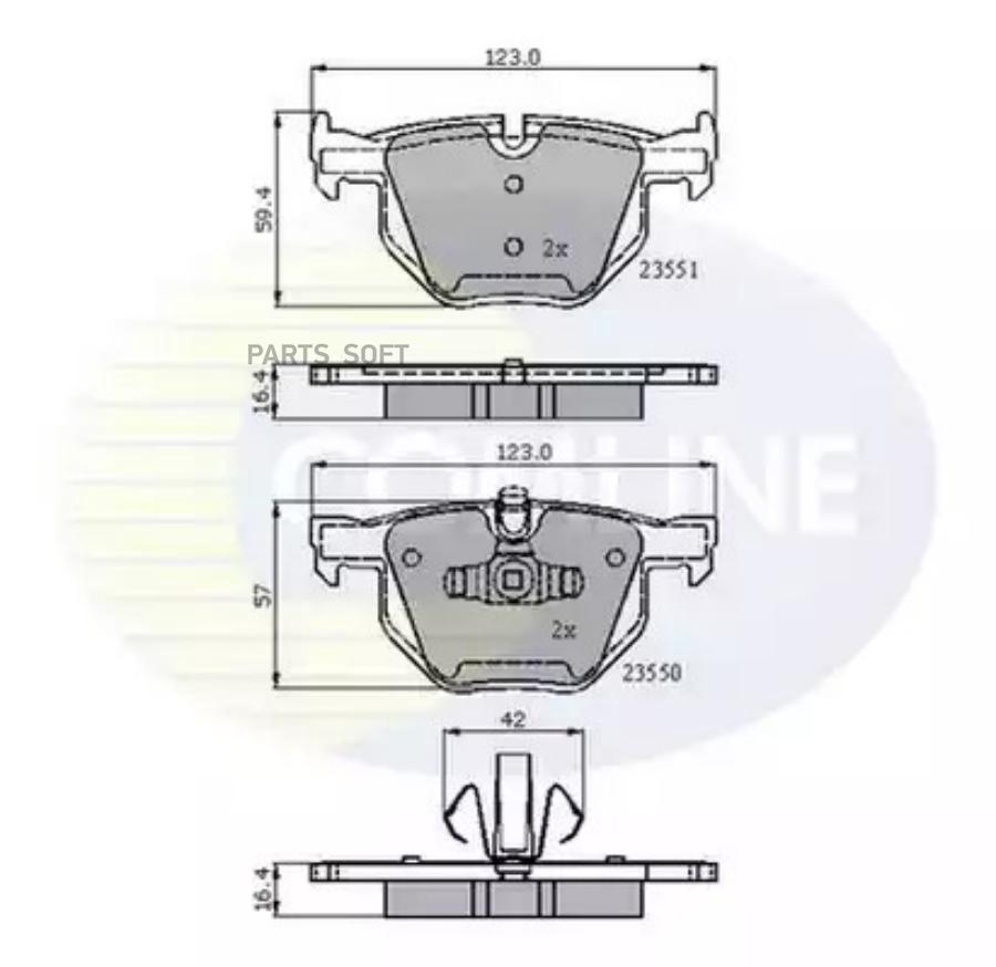 КОЛОДКИ ЗАД BMW E90/E91/E92/E93 05- COMLINE CBP01671