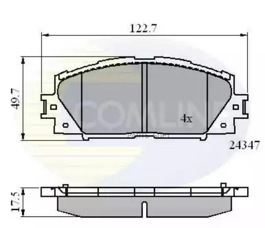 ТОРМОЗНЫЕ КОЛОДКИ ПЕРЕД TOYOTA YARIS 06 - COMLINE CBP01612