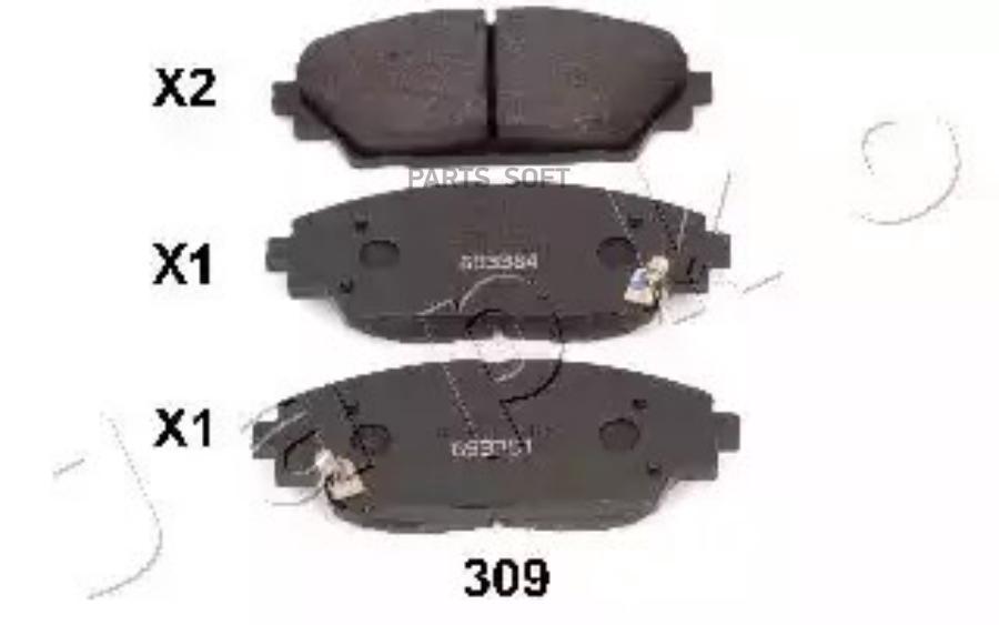 Brake Pad Set disc brake JAPKO 50309