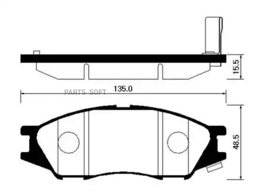 Колодки тормозные передние HSB HP3004