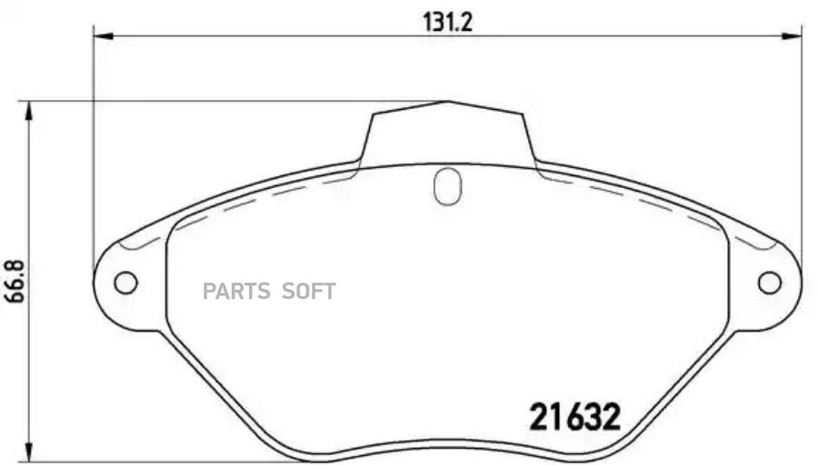 Комплект тормозных колодок дисковый тормоз BREMBO P61053