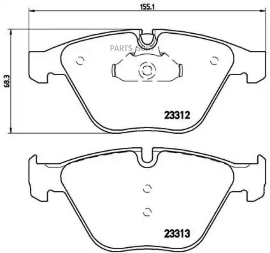 Колодки тормпер BREMBO P06054